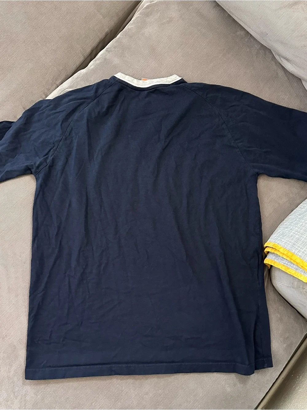 Vintage Y2k Quiksilver Surf Gray Stripe Short Sleeve Shirt Size Large